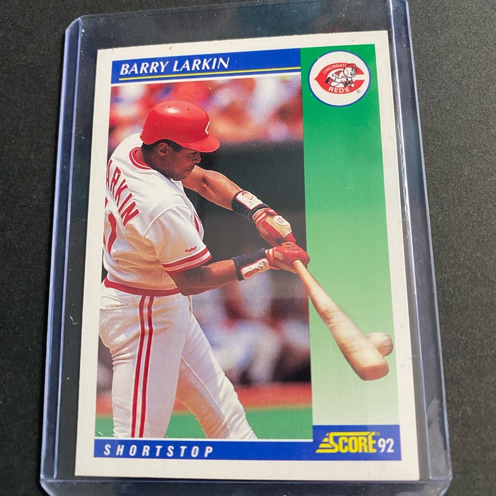 MLB 90s Barry Larkin Reds Score Baseball Card Collectible